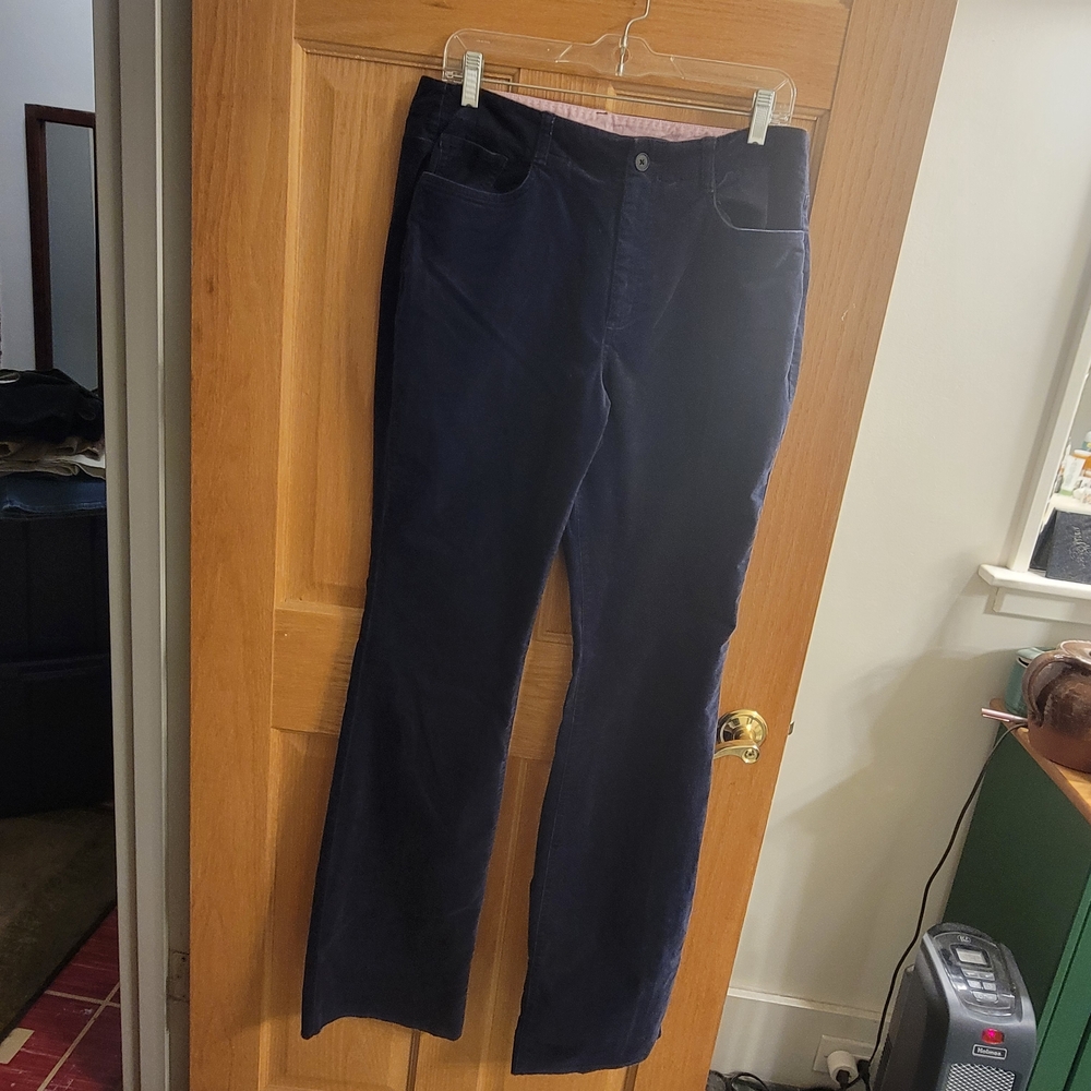 Lands' End Women's Dark Blue Corduroy Pants
